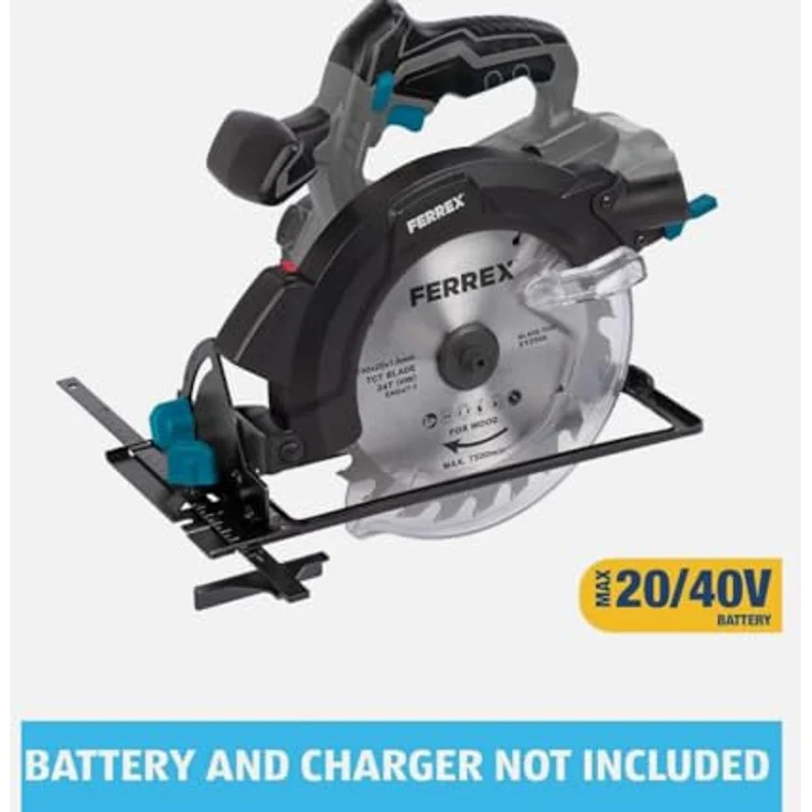Ferrex Handkreissäge Säge Kreissäge 40V Neu, LinienLaser ohne Akku und Ladegerät – Bild 4
