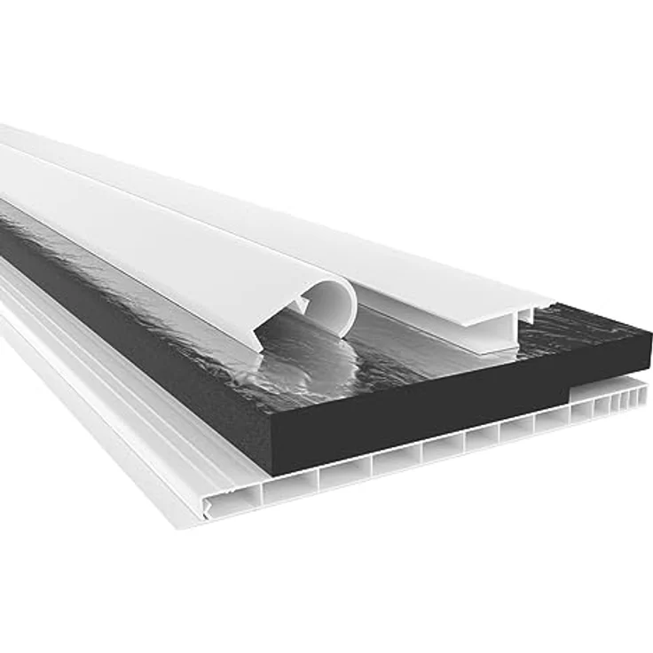 HEXIM PVC Rollladenkastendeckel Komplettset, Modell RVK180, 1000-2000mm Länge, 120-320mm Breite, weiße Profilfarbe, mit Revisionsklappe und hochwertiger Dämmung – Bild 1