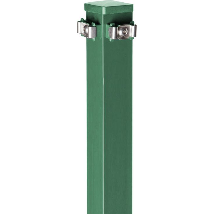 deutsche zauntechnik Eck-Zaunpfosten 'Type Q 60 VPE', moosgrün, 170 cm, für Zaunhöhe bis 123 cm, witterungsbeständig aus verzinktem Stahl