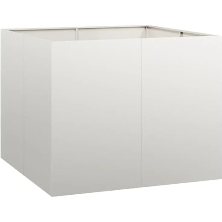 vidaXL Pflanzkübel 100x100x80 cm Edelstahl, großes Hochbeet mit viel Platz, korrosions- und rostbeständig – Bild 1