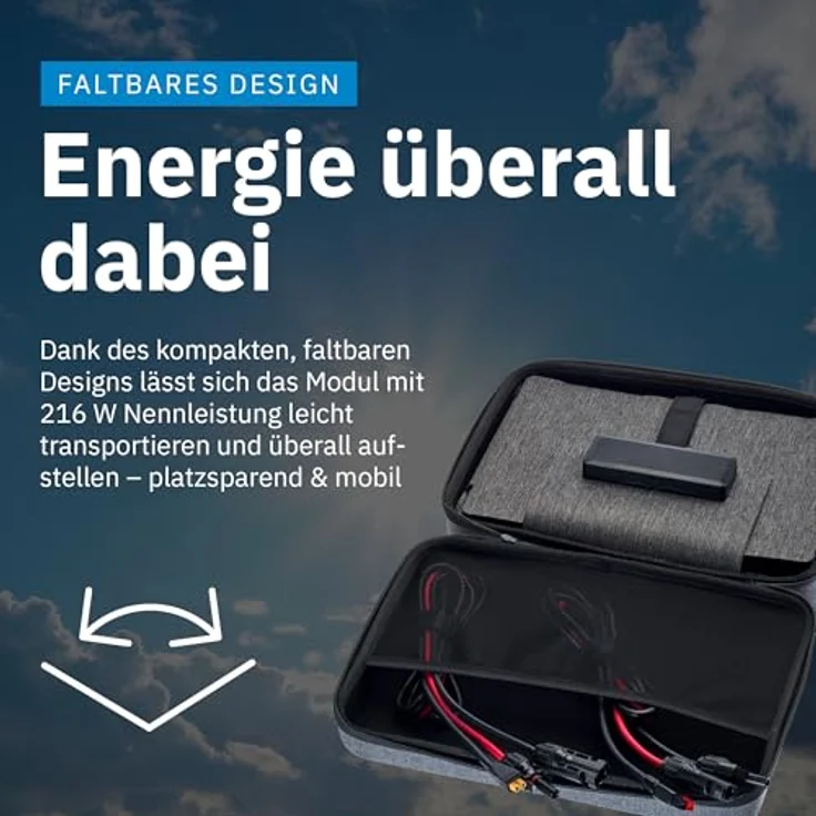 ECTIVE MSP 216 SunGrid, Faltbares Solarpanel 216W mit USB-A & USB-C Anschlüssen, Tragbare Solartasche für Camping, Wohnmobil & Outdoor, inklusive Kabel für BlackBox/AccuBox – Bild 4