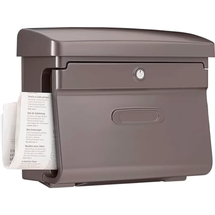 BURG-WÄCHTER Briefkasten in Matt-Optik, A4 Einwurf-Format, Kunststoff, Bremen 885 BR, Braun – Bild 6