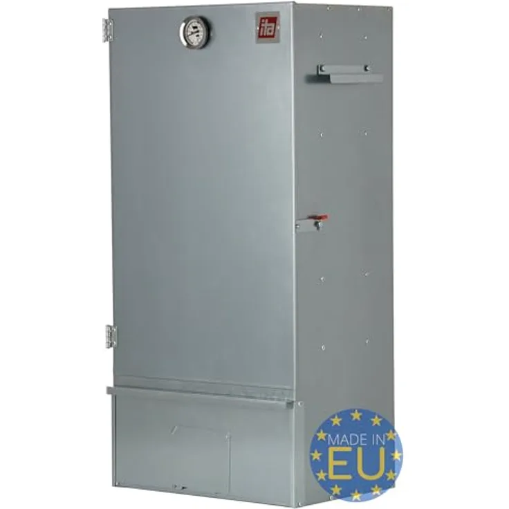 ITA Räucherofen 7001, Premium Räucherschrank aus legiertem Stahl, 3 Etagen, 81 cm, für Kalträuchern & Heißräuchern, bis zu 7 kg Fleisch