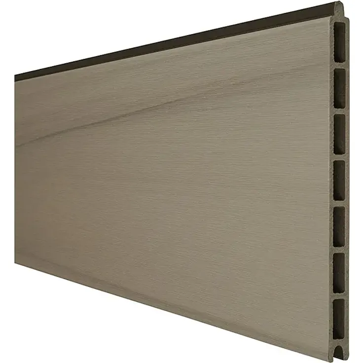 GroJa Solid Steckzaun Grande Premium, Sichtschutzzaun 180 x 24 cm, Grau Bi-Color, wetterfest und pflegeleicht