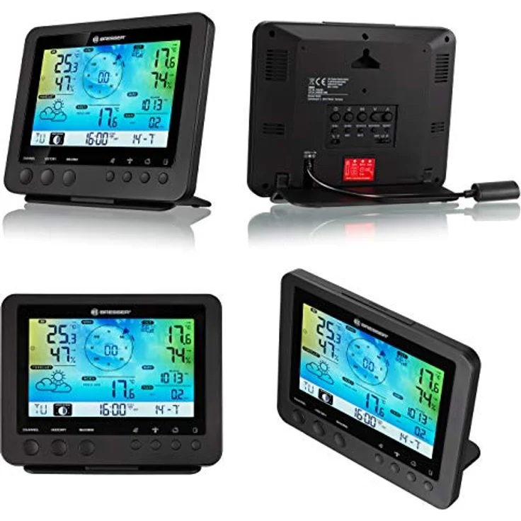 Bresser Wetterstation Weather Center 5-in-1 WLAN Prof. Sensor, 5-in-1 Sensorsystem mit Messwerten für Wind, Temperatur, Luftfeuchtigkeit und Niederschlag, Schwarz – Bild 5
