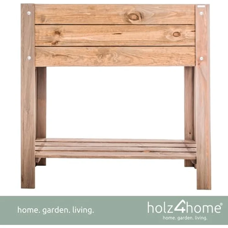 holz4home® Hochbeet aus Kiefer Braun | Inkl. Vlies-, Einlegefolie | 37 x 78 x 80 cm | Ideal für Garten, Terrasse & Balkon – Bild 5