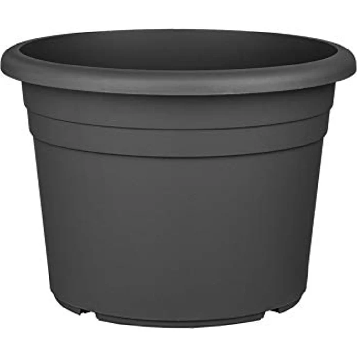 BigDean 3X Blumentopf Ø 20 cm Anthrazit Kunststoff Pflanztopf Containertopf Übertopf Pflanzkübel rund 20 x 14,5 cm – Bild 4