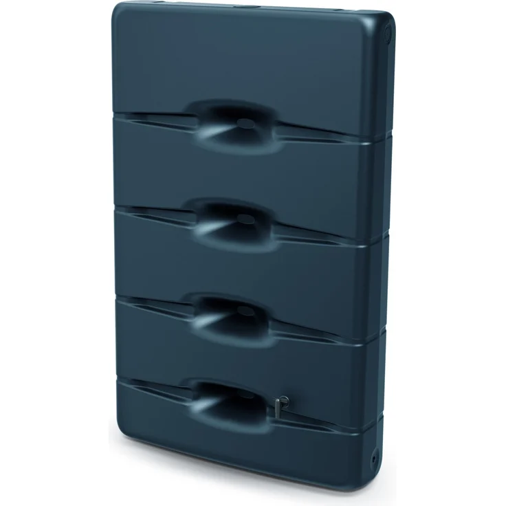 Prosperplast Arves Regenspeicher Aqua Wall 400 L, anthrazit, eckiger Kunststofftank für kleine Nischen