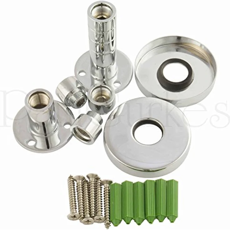 PaulGurkes Duscharmatur PGSETRETRO1OA, Duschgarnitur aus massivem Messing mit verchromter Kopfbrause Ø 20 cm und Handbrause mit Keramikgriff, stufenlos verstellbar, 150 cm Brauseschlauch – Bild 5