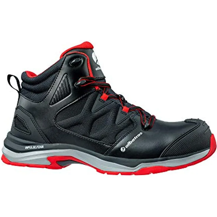 ALBATROS ULTRATRAIL BLACK MID Sicherheitsschuh schwarz-rot Gr. 42