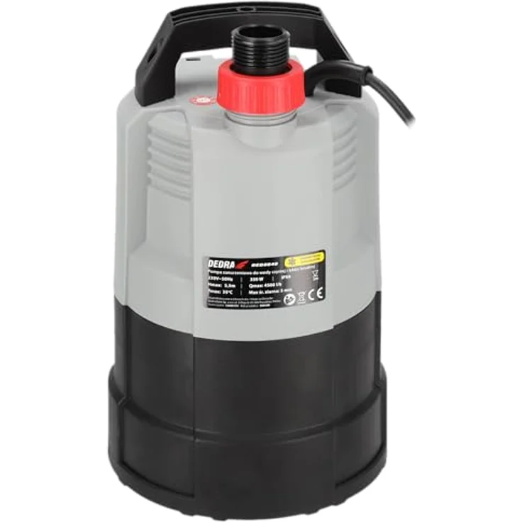 Dedra DED8848, 350 W flache Saug-Tauchpumpe für sauberes Wasser, Automatik- und manuelle Steuerung, IPX8, Fördermenge 4500 l/h – Bild 3