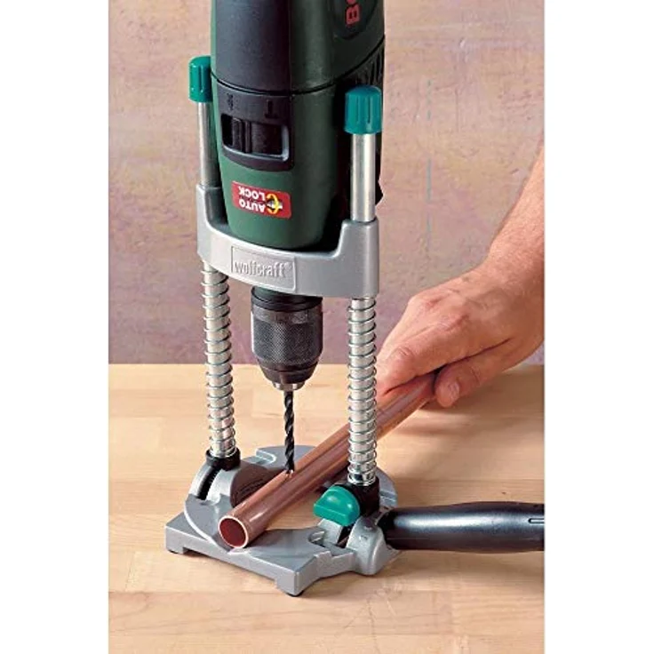 wolfcraft tecmobil Mobiler Bohrständer schwenkbar + Adapter f. Staubsauger – Bild 8