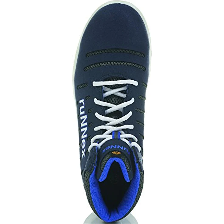 BIG Arbeitsschutz RUNNEX® S1P-ESD-Sicherheitsschnürstiefel FlexStar, hoch atmungsaktiv, Alu-Protection-Kappe, rutschfeste PU-Sohle, Blau/Weiß/Grau – Bild 4