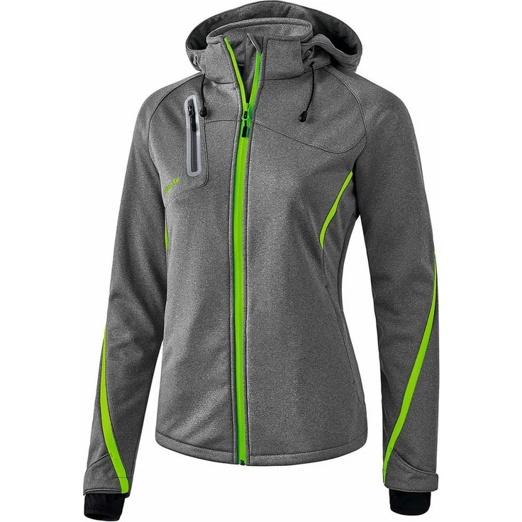 Erima Damen Softshelljacke Function, atmungsaktiv, wasserdicht, winddicht, schwarz – Bild 1