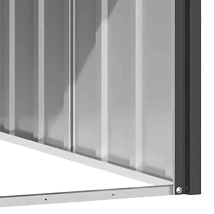 Hundehütte Anthrazit 116,5x103x81,5 cm Verzinkter Stahl – Bild 3
