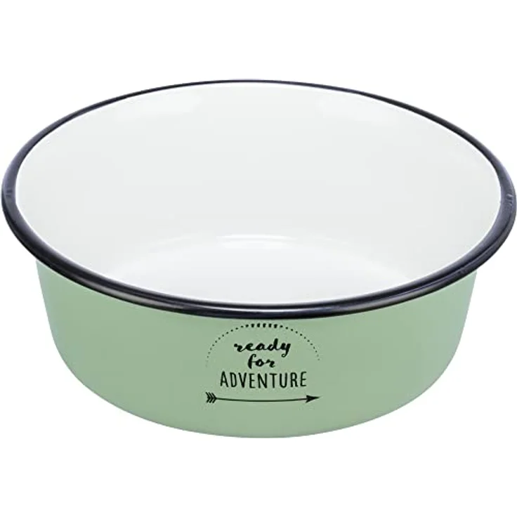 TRIXIE Napf, Emaille/Edelstahl, 0,3 L/Ø 12 cm, Grün - 25211 – Bild 1