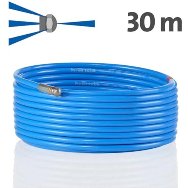 Kränzle Rohrreinigungsschlauch 30 m D12, Hochdruckreiniger Zubehör mit Frontbohrung, Stecksystem – Bild 2