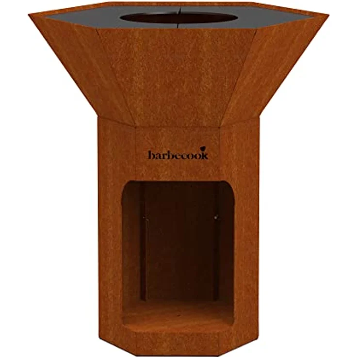 Barbecook Feuerschale mit Feuerplatte Nestor Original bbq grill und plancha aus Cortenstahl, 92x92x101cm – Bild 1