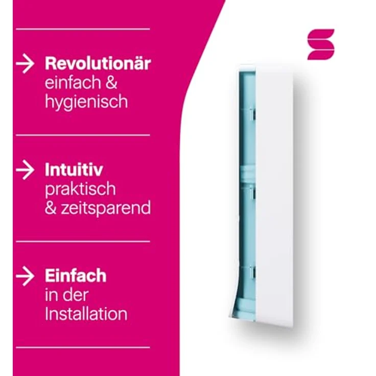 Satino HYGINITY Papierhandtuchspender PT3 & H3, für V Falz & C Falz Handtücher mit Füllstandsanzeige, Made in Germany, weiß – Bild 2