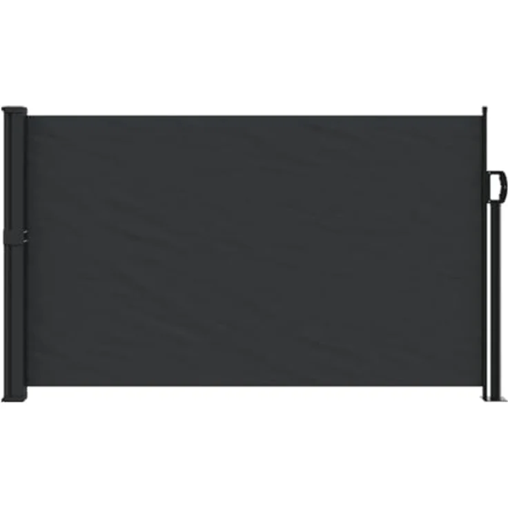 vidaXL Seitenmarkise, Wandmarkise mit PU-Beschichtung, Sichtschutz für Balkon Terrasse Garten, Windschutz Markise, Ausziehbar Schwarz Polyester – Bild 3