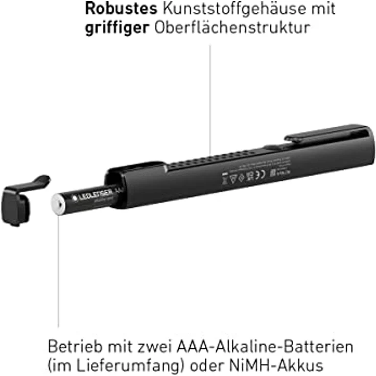 Ledlenser W2 Work Stablampe LED Werkstatt | KFZ Lampe 160 Lumen | LED Baulampe mit Batterien und 20 Stunden Leuchtdauer | Werkstattlampe | LED Lampe batteriebetrieben | Arbeitsleuchte aufladbar – Bild 4