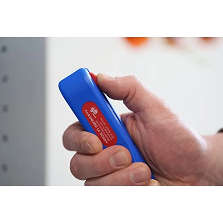 WEICON 51000400 Multi-Stripper No.400 zum Entmanteln & Abisolieren von Kabeln & Leitern, blau-rot, 155mm – Bild 5