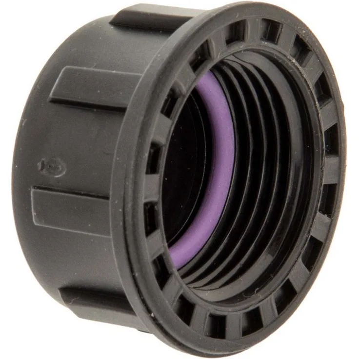 Plas-Fit Ltd. Bewässerungssystem Kappe Typ CFS, 1 Zoll Innengewinde, selbstdichtend, 10 bar, schwarz