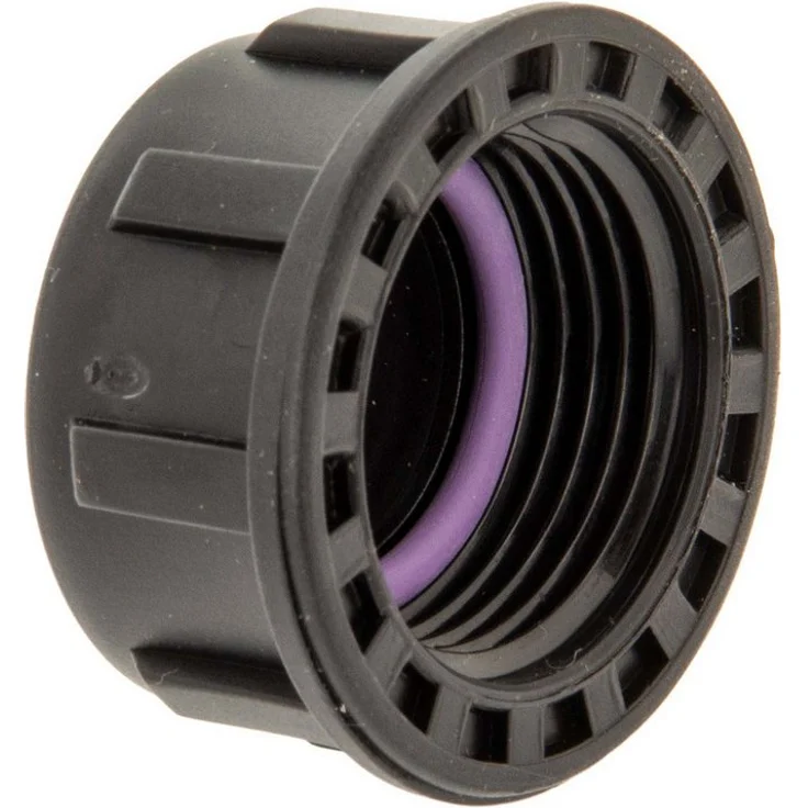 Plas-Fit Ltd. Bewässerungssystem Kappe Typ CFS, 1 Zoll Innengewinde, selbstdichtend, 10 bar, schwarz