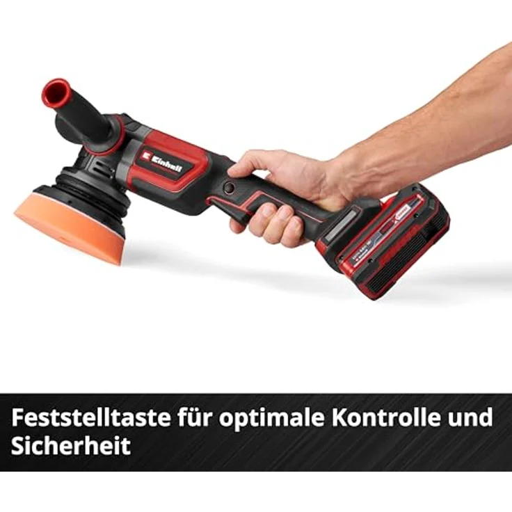 Einhell Akku-Poliermaschine CP-EP 18/125 Li BL-Solo, Brushless Motor, elektronisch einstellbare Drehzahl, Ø 125 mm Polierteller, ohne Akku und Ladegerät – Bild 10