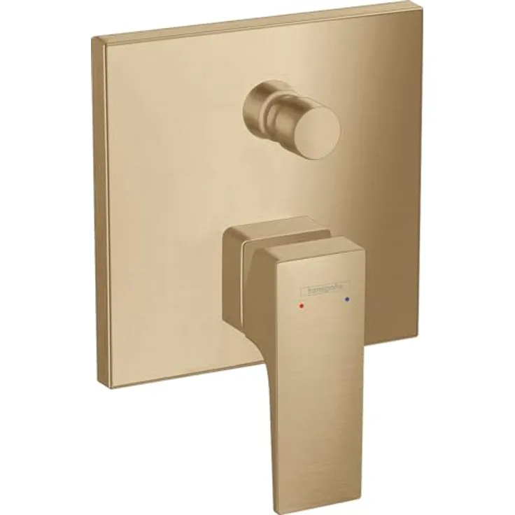 hansgrohe Wannenarmatur Metropol, Unterputz Einhebel-Wannenmischer mit Umsteller, Brushed Bronze, Durchflussmenge 21/28 l/min
