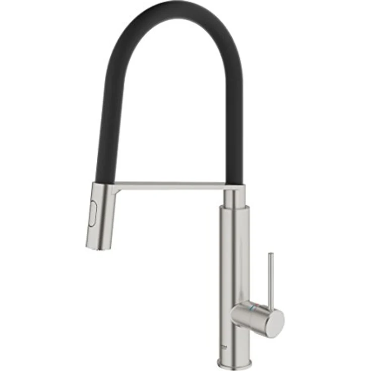 Grohe Concetto Küchenarmatur, Profi-Brause mit Laminarstrahl und schwenkbarem Auslauf, Hochdruck – Bild 4