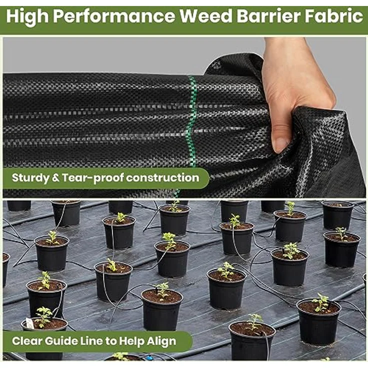 Velway Unkrautvlies Garten Extra Stark 1,2x15m, Wasserdurchlässiges und reißfestes Bodengewebe für Garten, Hochbeet und Einfahrt, Schwarz – Bild 4