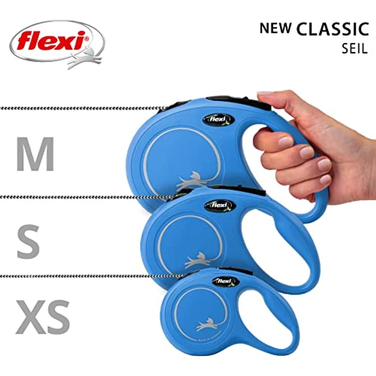 flexi New CLASSIC Seil-Rollleine blau S – 8m – Bild 5