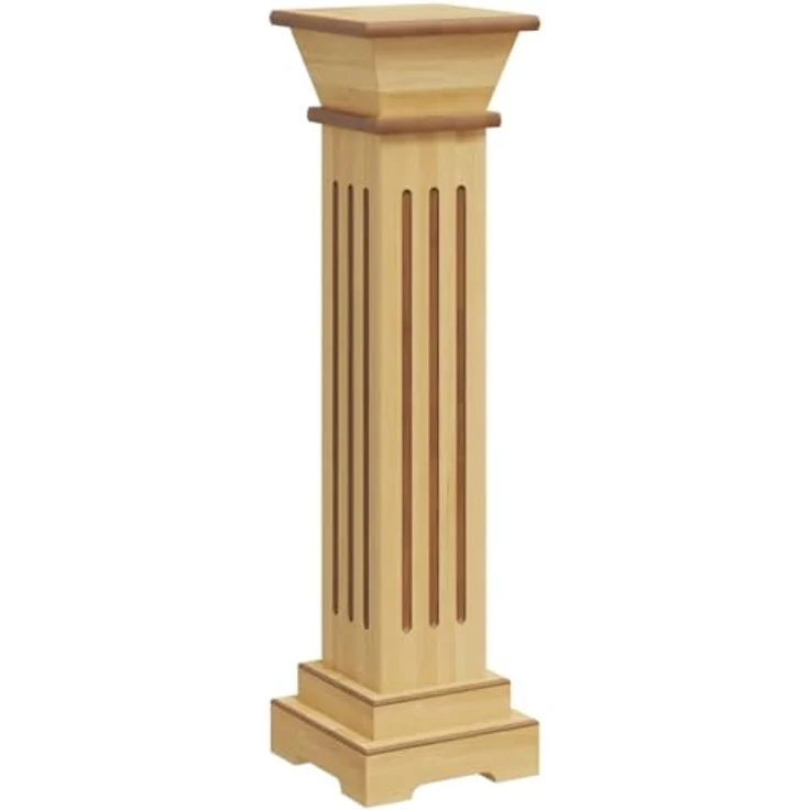 vidaXL Blumenständer Klassischer Säulen-Pflanzenständer Helles Holz 17x17x66 cm (1 St) – Bild 1