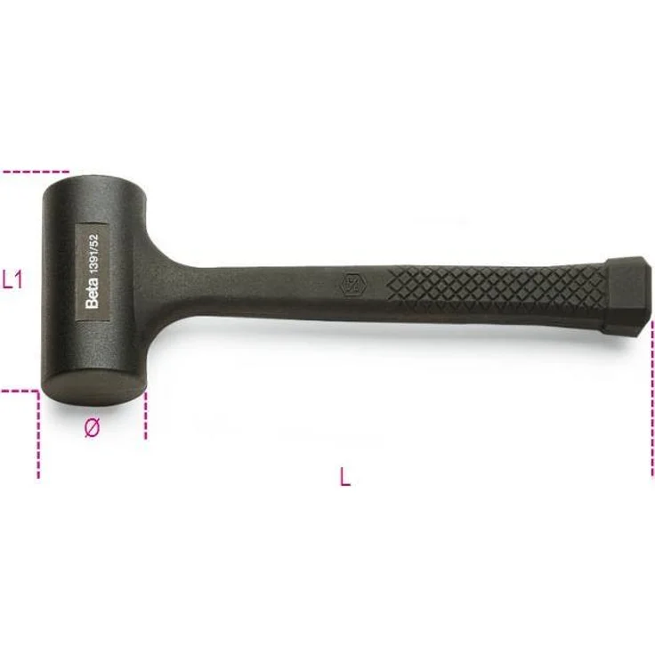 Beta Tools 1391 Mallet, Hammer mit robustem Design für präzise Anwendungen