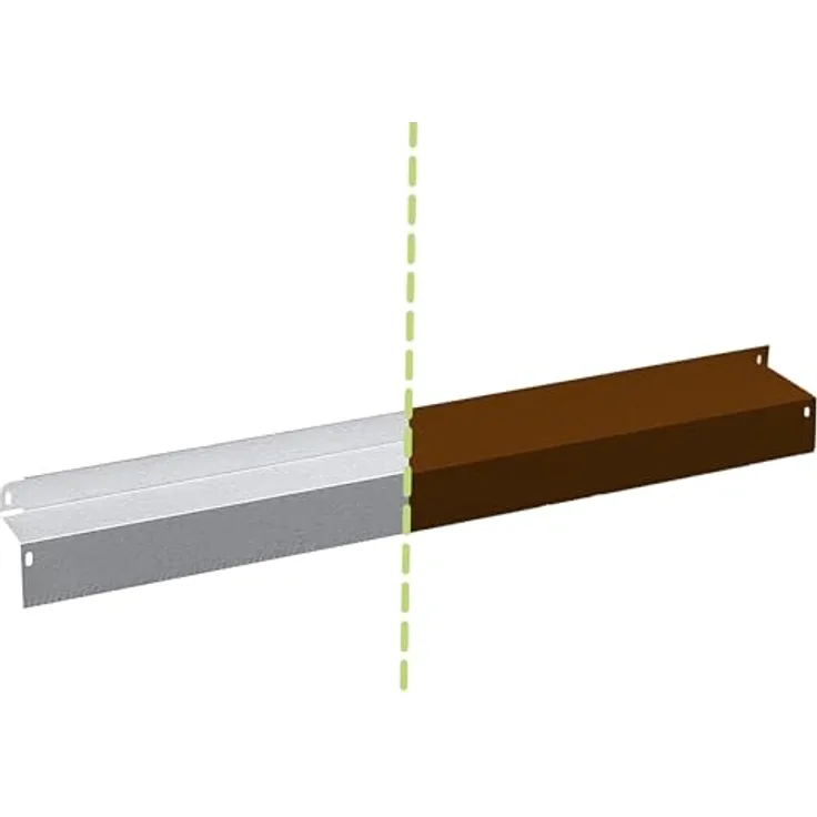 innogard 6005 – Rasenkante Comfort XXL – Beet-Einfassung aus Corten-Stahl, 100x10x8 cm, befahrbar, 3 cm hoch, rostfrei, trittsicher