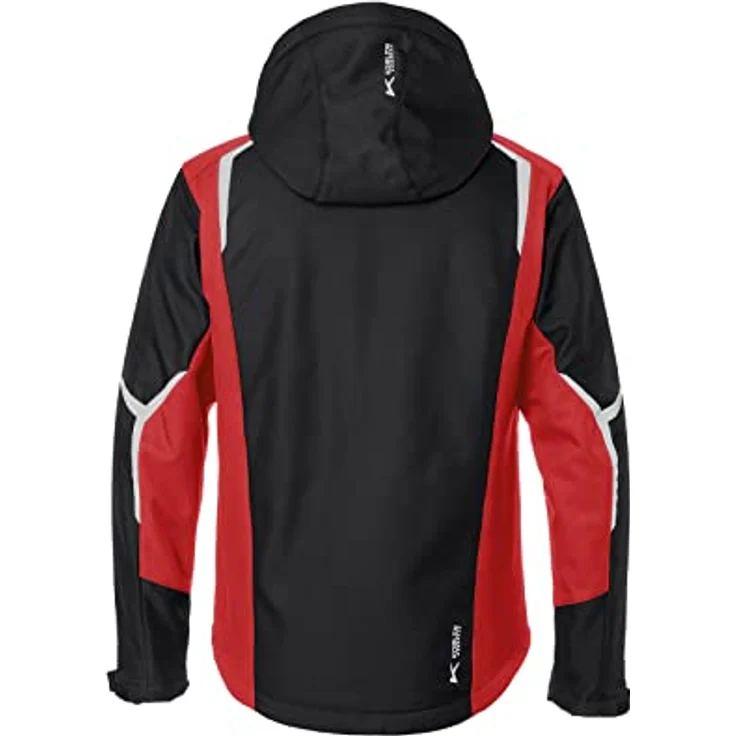 KÜBLER BODYFORCE Winter Softshell Jacke, Schwarz/Mittelrot, Fleece-Innenfutter, 3-Zonen-Wärmeregulierung, Gr. 4XL – Bild 2