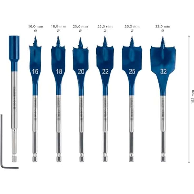 BOSCH EXPERT Self Cut Speed Flachfräsbohrer-Set, 16-32mm, Hochgeschwindigkeitsbohren mit automatischem Vorschub und Verlängerung – Bild 3