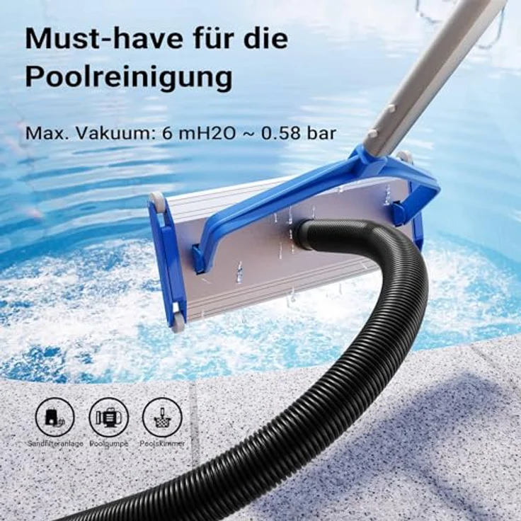 15m - 32mm - Solarschlauch schwarz mit Muffe für Pool 165g-m - Made in Europe – Bild 7