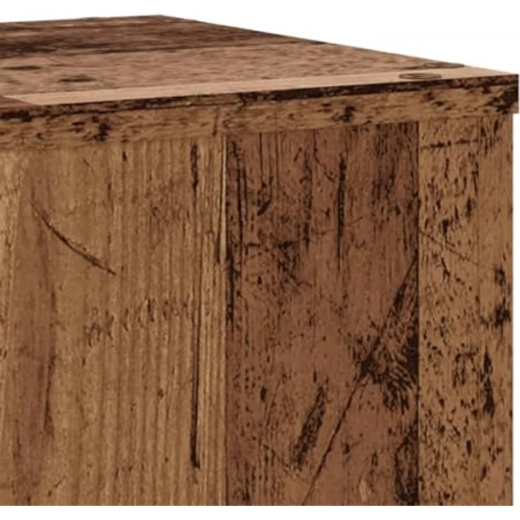 vidaXL Blumenständer Blumenständer Pflanzenständer 2 Stk Altholz-Optik 30x30x70 cm Spanplat – Bild 8