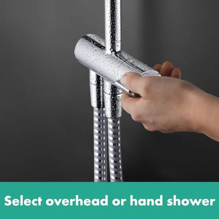 hansgrohe Duschsystem Vernis Shape 230 Reno, 1 Strahlart, wassersparend, 23cm, EcoSmart, chrom – Bild 4