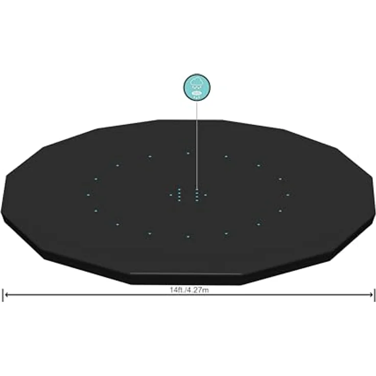 Bestway PVC-Abdeckplane Ø 427 cm, schwarz, rund – Bild 3