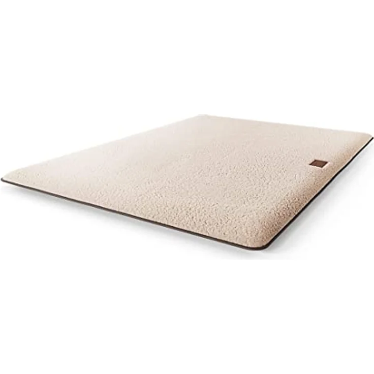 Knuffelwuff kuschelige Hundematte Calliope aus Teddy Material 120x80 Beige - Hundekissen für große, mittelgroße und kleine Hunde - Für Zuhause, Auto, Wohnmobil, Wohnwagen – Bild 3
