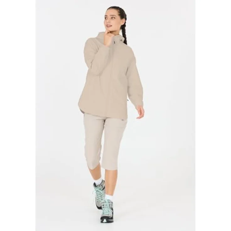 CMP Campagnolo Jacket Fix Hood, wetterfester Damen-Parka mit Atmungsaktivität und regulärer Passform, Beige, Größe L – Bild 7