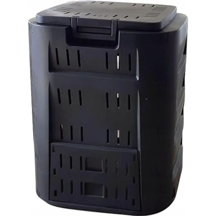 Prosperplast IKL220C-S411 Compogreen Komposteimer, langlebig und frostbeständig, 610 mm x 610 mm x 753 mm, schwarz