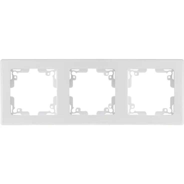 DELPHI Schalter-Serie reinweiß Rahmen 3-fach