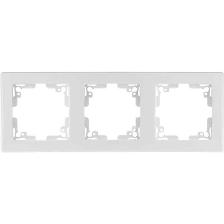 DELPHI Schalter-Serie reinweiß Rahmen 3-fach – Bild 1