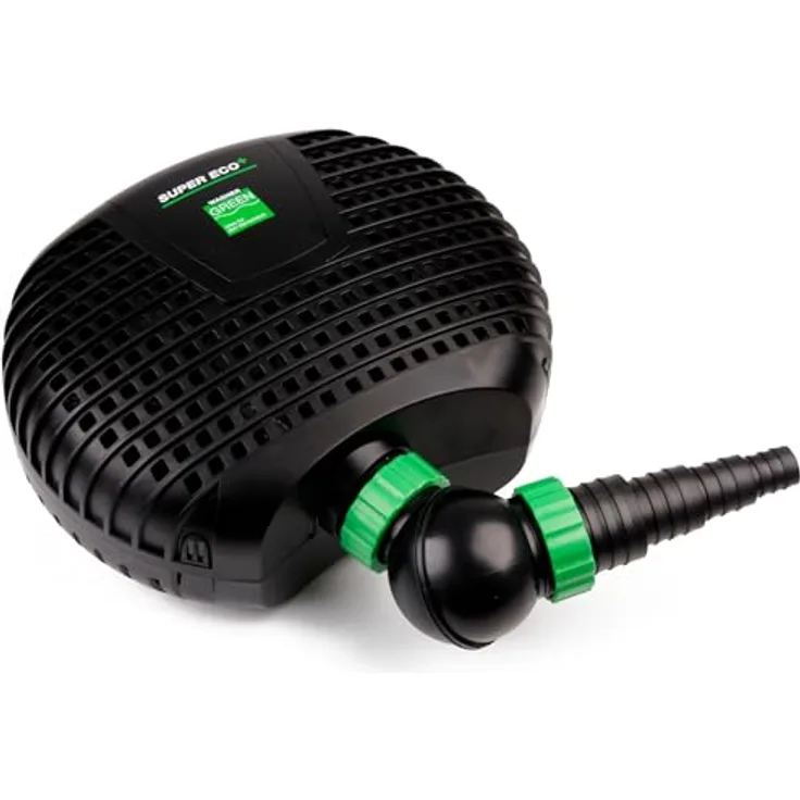 Wagner GREEN SUPER ECO+ 3500, Tauchpumpe mit 14 Watt, 3,5m³/h Förderleistung, 2,5m H max, für Teichfilter und Bachlauf