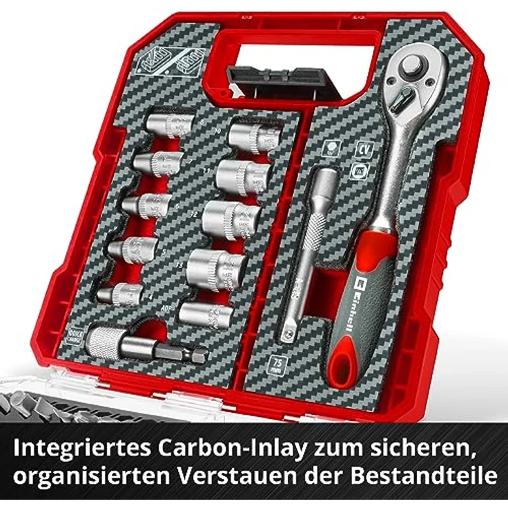 Einhell Bit-Set L-CASE, 37-tlg. Bit- und Ratschen-Set mit 25-mm-Bits, 72-Zahn-Umschaltknarre und praktischer Aufbewahrungsbox – Bild 8