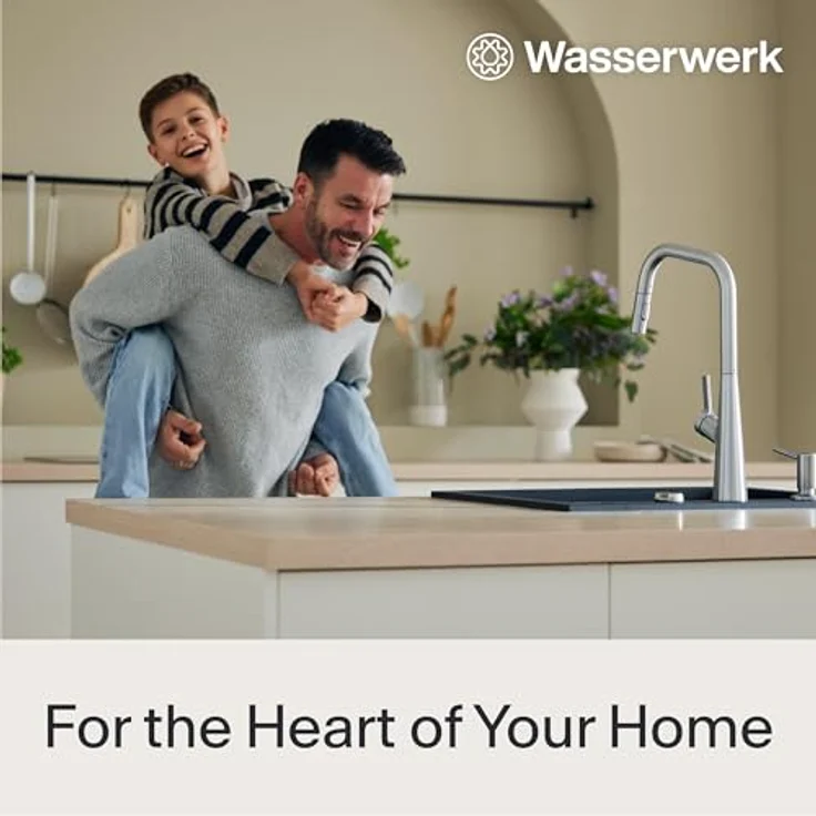 Naber Küchenarmatur Wasserwerk Stringere, Hochdruck, mit herausziehbarem Auslauf und 2 Strahlarten, schwarz matt – Bild 7